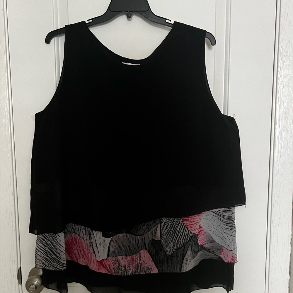 Elegant Black and Pink and Gray Women's Top
